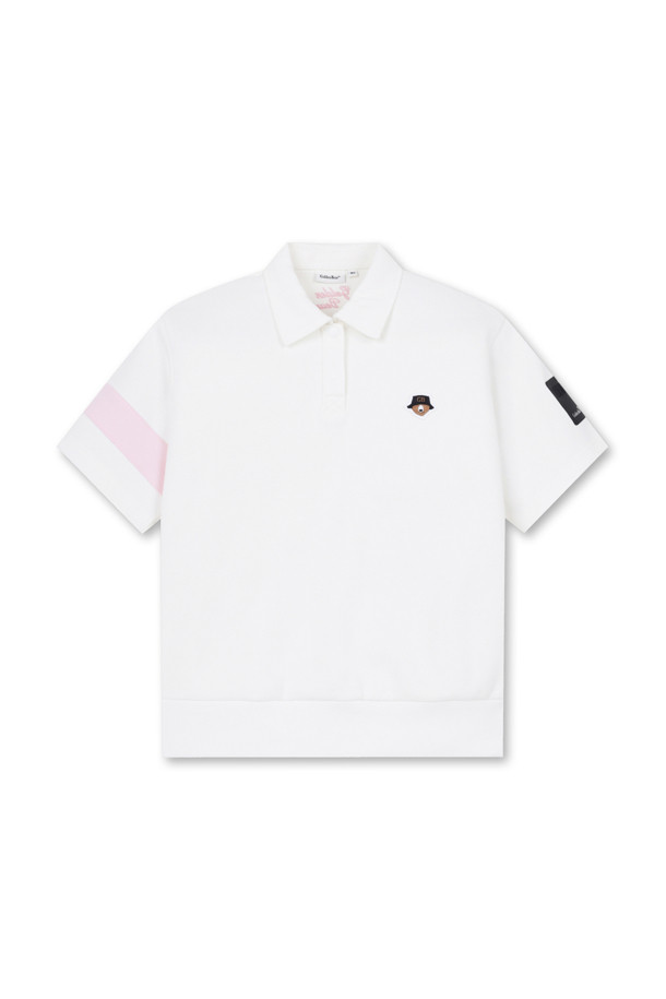 Golden Bear - 반소매 티셔츠 - (WOMEN) Borderline Sleeve Pique Polo Shirt