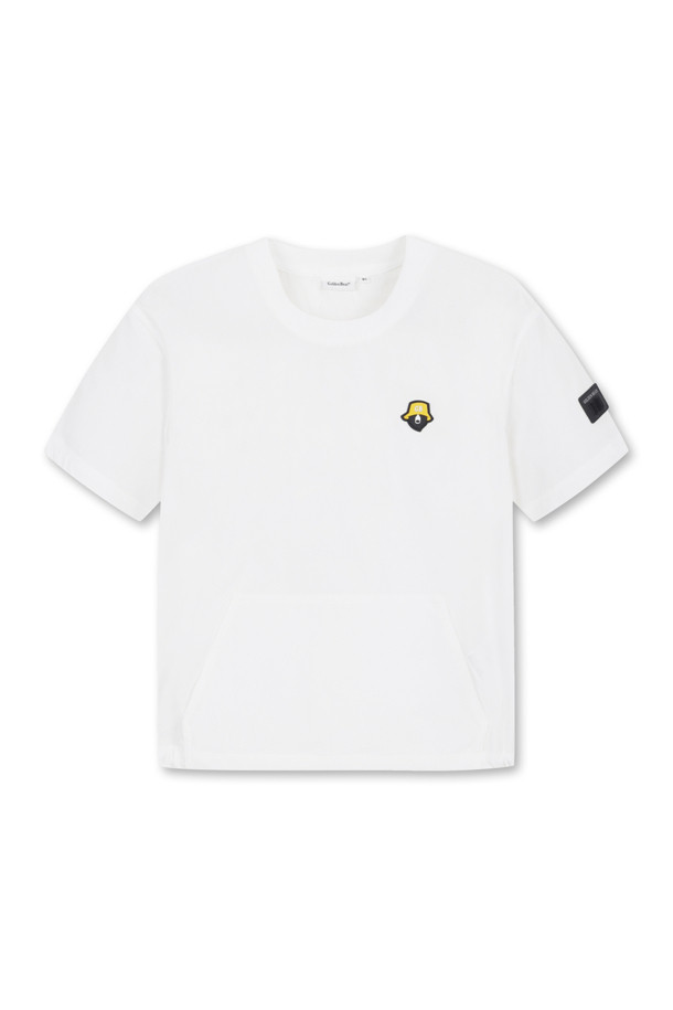 Golden Bear - 반소매 티셔츠 - (WOMEN) Basic Woven Pocket T-shirt					 					 					