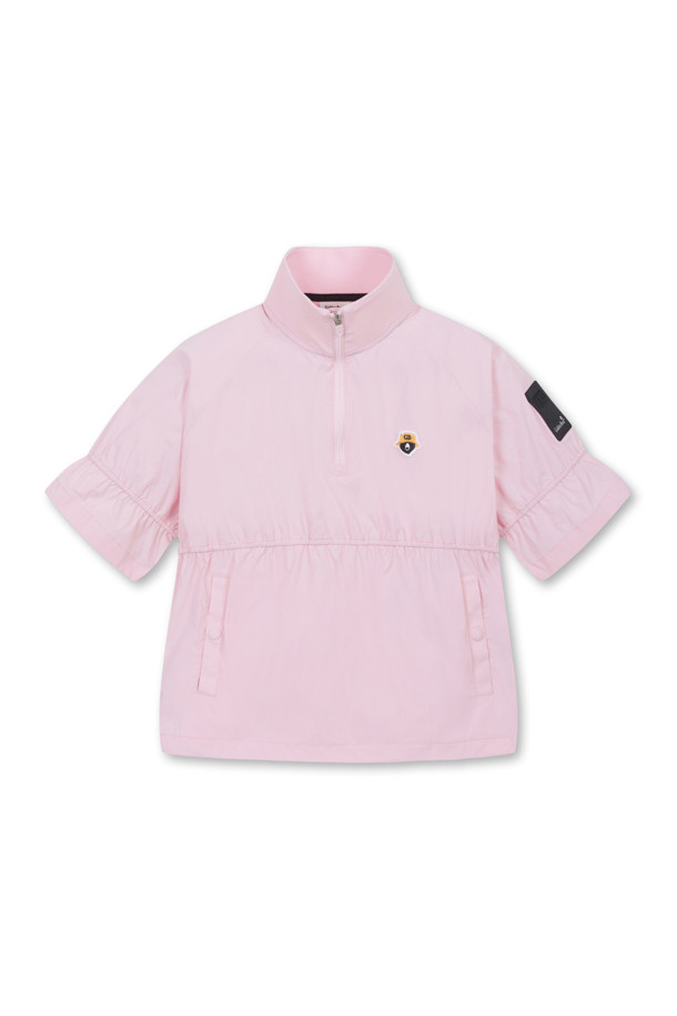 Golden Bear - 반소매 티셔츠 - (WOMEN) Shirred Half-Zip T-Shirt