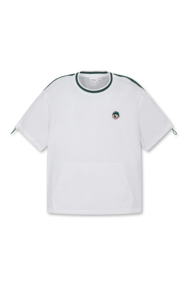 Golden Bear - 반소매 티셔츠 - (WOMEN) Woven Layered Short-Sleeve Round T-Shirt