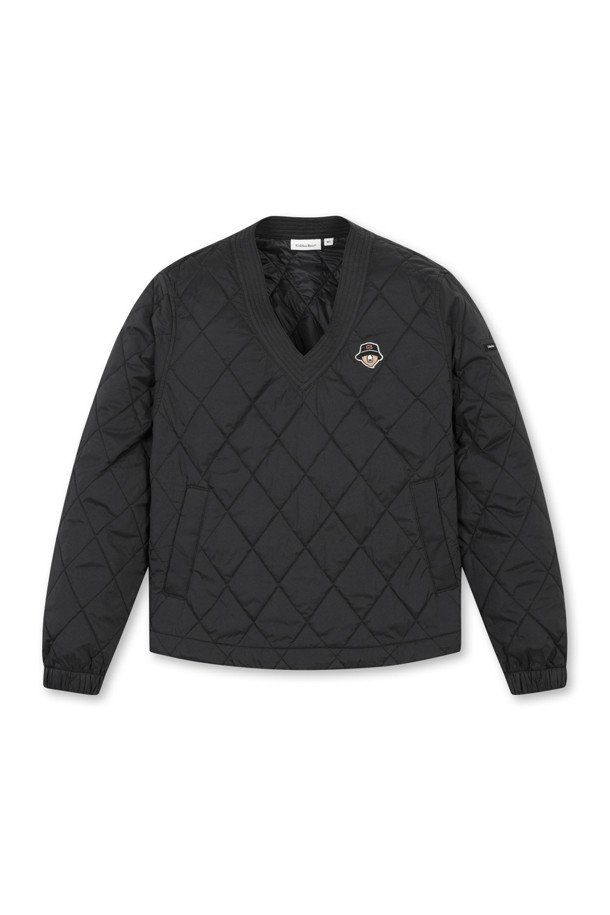 (W) 퀼티드 V넥 스웨트는 여성 골프룩을 위한 스포티하고 미니멀한 스타일의 상의입니다. 블랙 컬러의 레귤러핏 제품으로, 가을/겨울 시즌에 적합하며 두꺼운 두께감과 부드러운 촉감이 특징입니다. 퀄팅 디테일이 돋보이는 디자인에 V넥 라인과 긴 소매로 세련됨을 더했습니다. 안감은 패딩 처리되어 보온성을 높였으며, 골프웨어로 활용하기 좋습니다.
