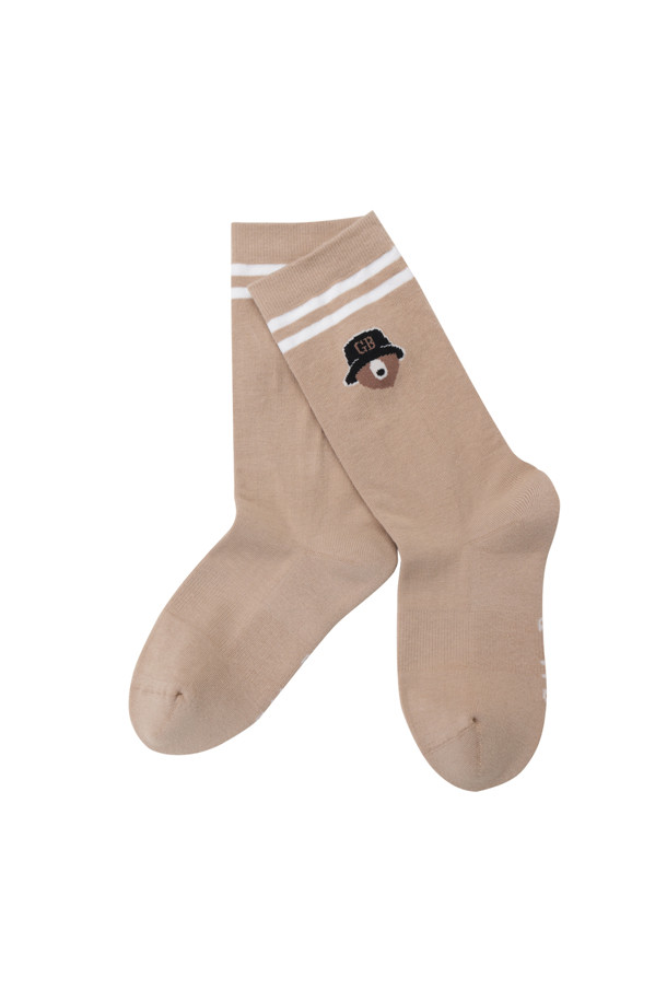 Golden Bear - 양말 - Color Stripe Bucket Bear Socks