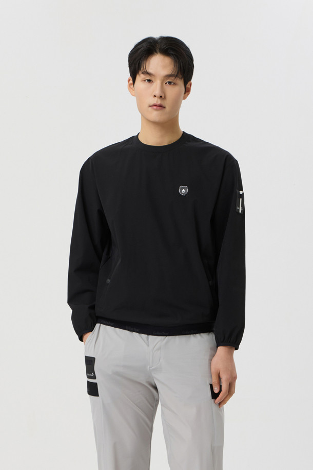 Golden Bear - 긴팔 상의 - Stretchable Woven Long Sleeves Sweatshirt