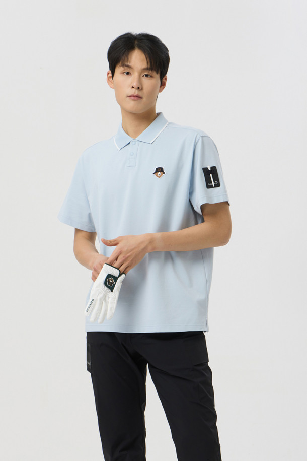 Golden Bear - 반팔티셔츠 - Essential Collar Pique T-shirt				 					 					