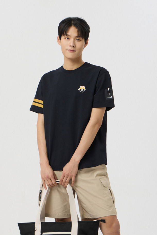 Golden Bear - 반팔티셔츠 - (UNI) Printed Back Lined Sleeves T-shirt					 					 					