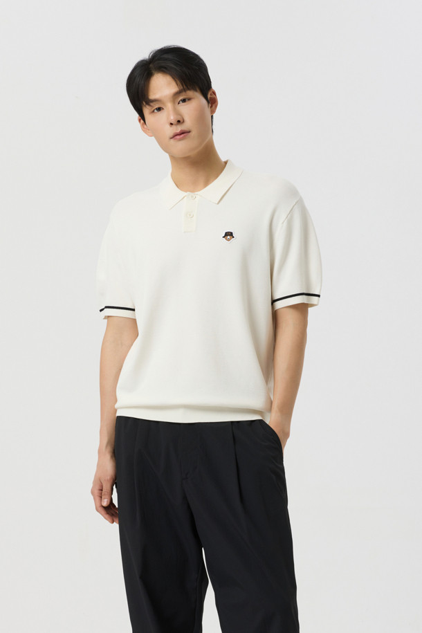 Golden Bear - 스웨터 - Contrast Color Lined Sweater