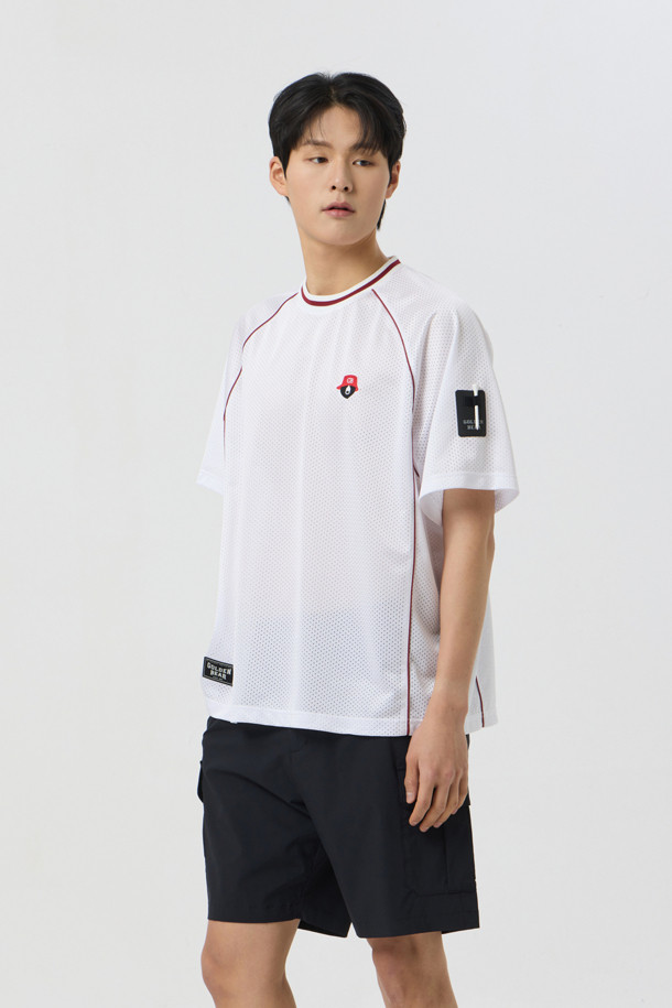 Golden Bear - 반팔 상의 - (UNI) Printed Back Mesh V-Neck Jersey					 					 					