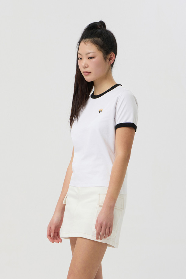 Golden Bear - 반소매 티셔츠 - (WOMEN) Ringer Short-Sleeve Round T-Shirt