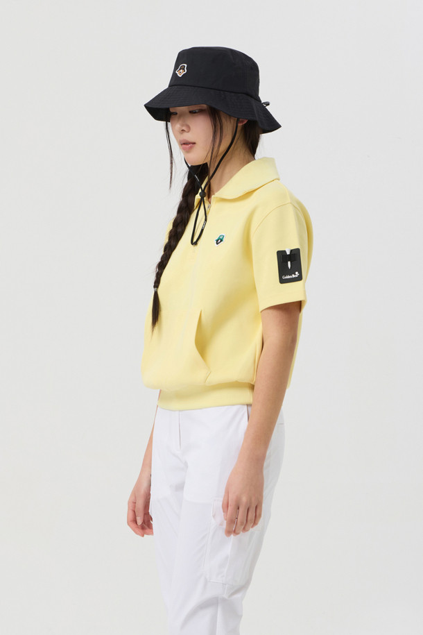 Golden Bear - 반소매 티셔츠 - (WOMEN) Half-Zip up T-shirt					 					 					