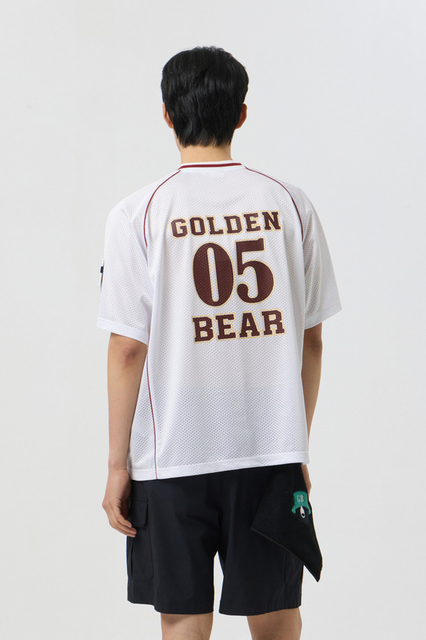 Golden Bear - 반팔 상의 - (UNI) Printed Back Mesh V-Neck Jersey					 					 					