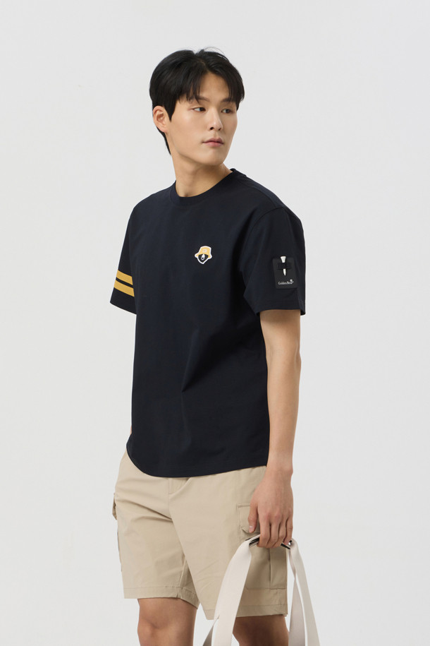 Golden Bear - 반팔티셔츠 - (UNI) Printed Back Lined Sleeves T-shirt					 					 					