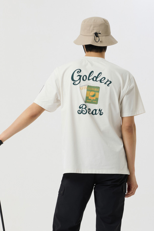 Golden Bear - 반팔티셔츠 - (UNI) SORONA Card Motif Printed Back T-shirt