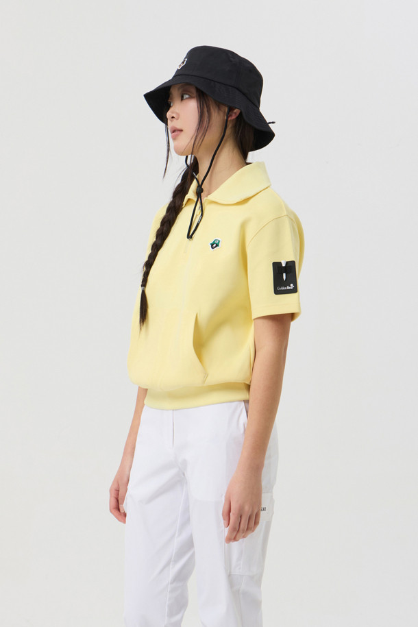 Golden Bear - 반소매 티셔츠 - (WOMEN) Half-Zip up T-shirt					 					 					