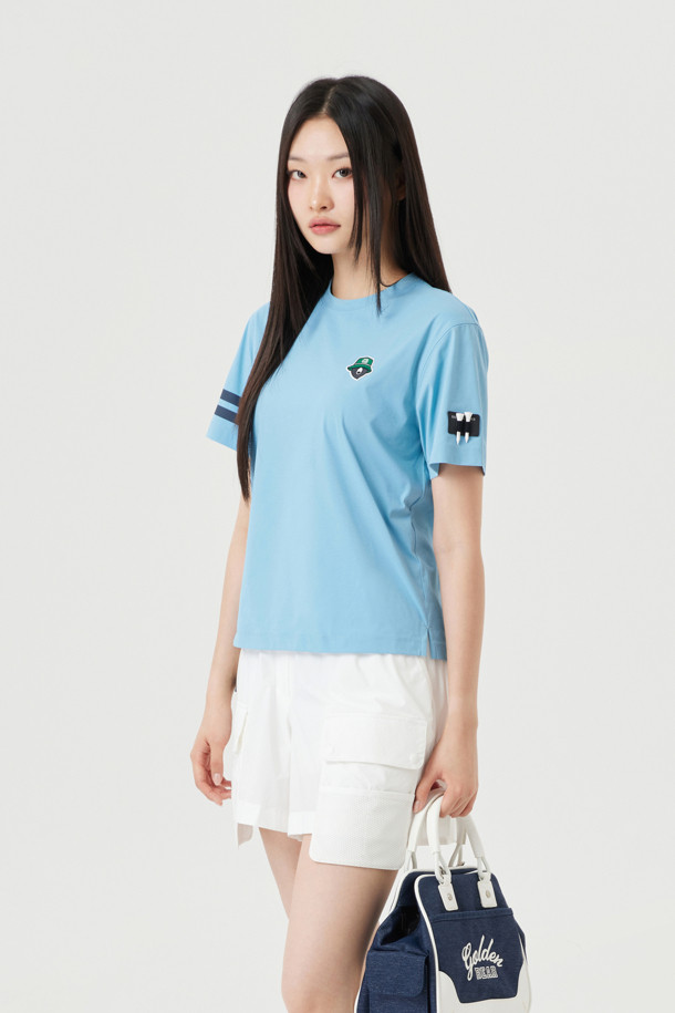 Golden Bear - 반팔티셔츠 - (UNI) Contrast Line Printed Crewneck T-shirt
