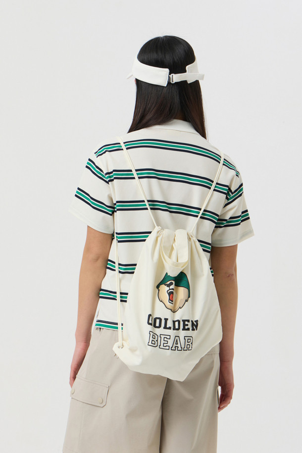 Golden Bear - 반소매 티셔츠 - (WOMEN) Stripe Polo Short-sleeve T-Shirt