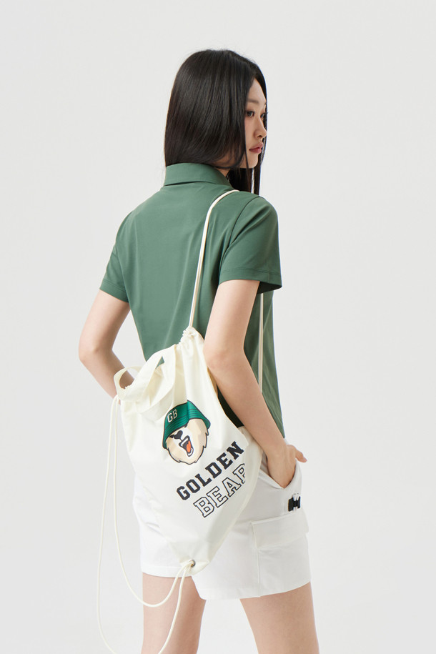 Golden Bear - 반팔티셔츠 - (UNI) Button Down Solid Collar T-shirt