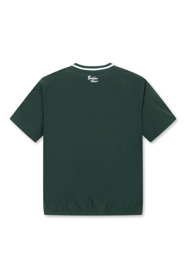 Golden Bear - 반팔티셔츠 - 1/2 Sleeves V Neck Woven Pullover