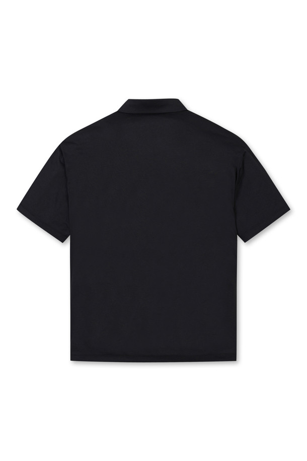 Golden Bear - 반팔티셔츠 - (UNI) Button Down Solid Collar T-shirt