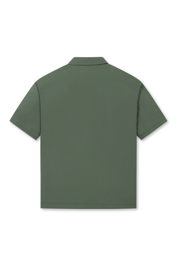 Golden Bear - 반팔티셔츠 - (UNI) Button Down Solid Collar T-shirt