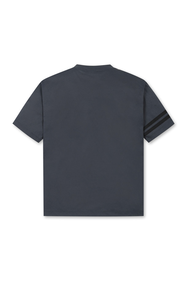 Golden Bear - 반팔티셔츠 - (UNI) Contrast Line Printed Crewneck T-shirt