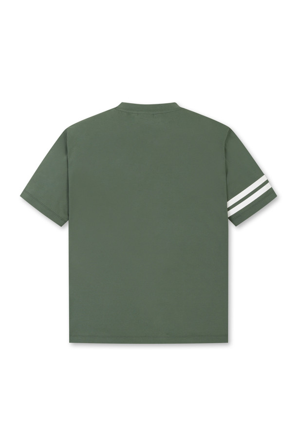 Golden Bear - 반팔티셔츠 - (UNI) Contrast Line Printed Crewneck T-shirt