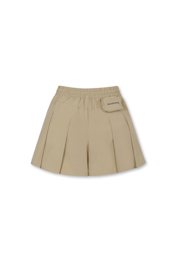 Golden Bear - 쇼트팬츠 - (WOMEN) Line Contrast Pleats Shorts