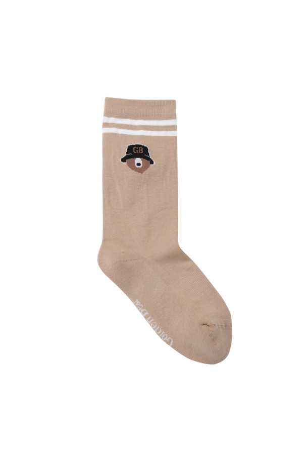 Golden Bear - 양말 - Color Stripe Bucket Bear Socks