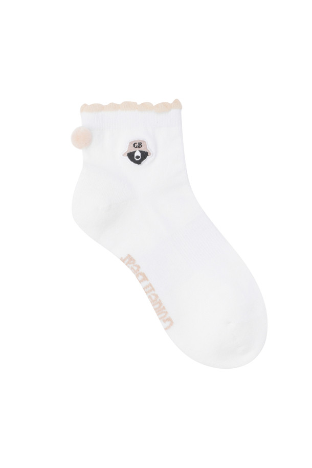 Golden Bear - 양말 - (WOMEN) Shirring Pompom Socks