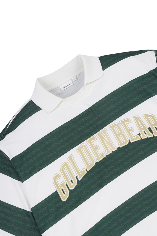 Golden Bear - 반팔티셔츠 - (UNI) Bold Stripe Collar T-shirt