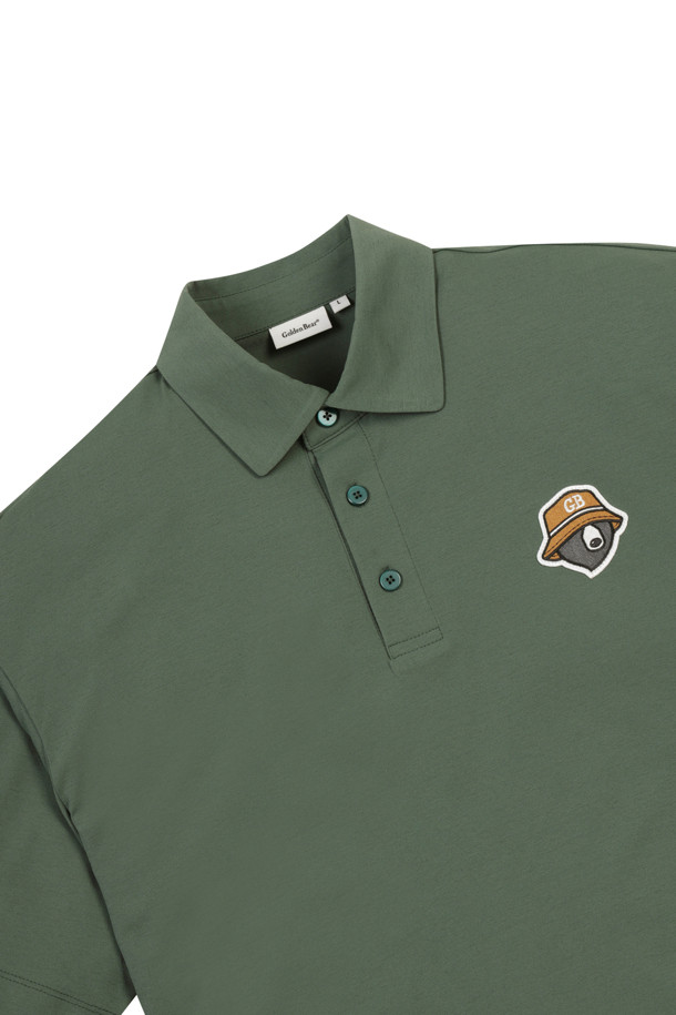 Golden Bear - 반팔티셔츠 - (UNI) Button Down Solid Collar T-shirt