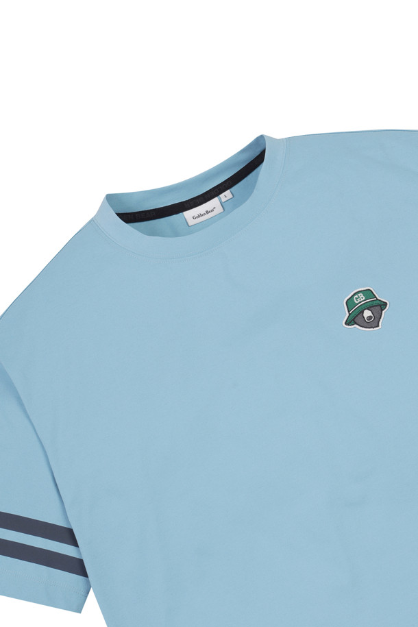 Golden Bear - 반팔티셔츠 - (UNI) Contrast Line Printed Crewneck T-shirt