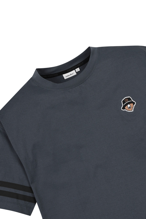 Golden Bear - 반팔티셔츠 - (UNI) Contrast Line Printed Crewneck T-shirt