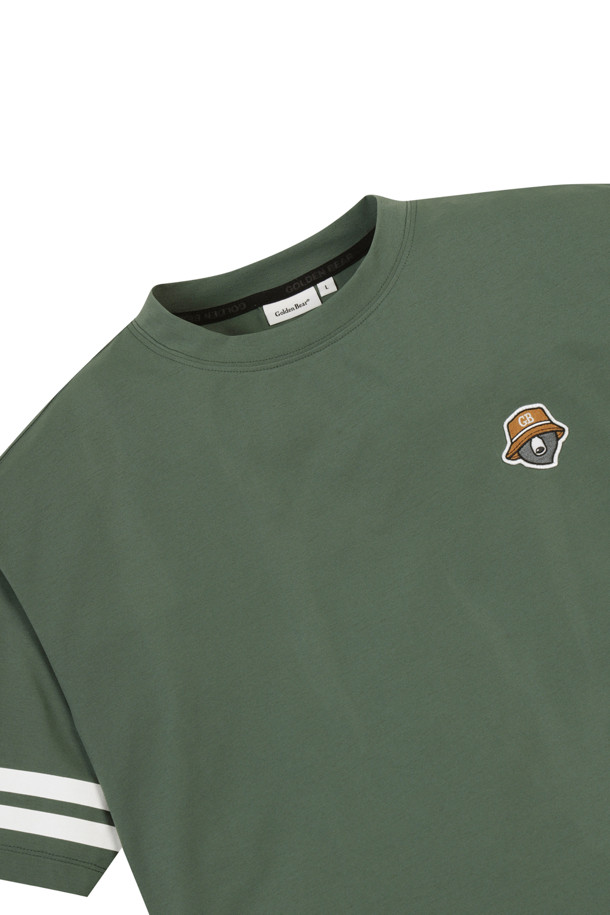 Golden Bear - 반팔티셔츠 - (UNI) Contrast Line Printed Crewneck T-shirt