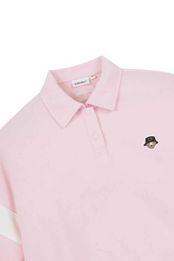 Golden Bear - 반소매 티셔츠 - (WOMEN) Borderline Sleeve Pique Polo Shirt