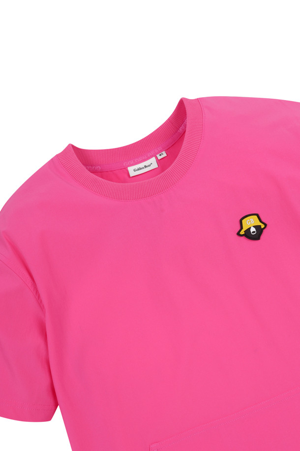 Golden Bear - 반소매 티셔츠 - (WOMEN) Basic Woven Pocket T-shirt					 					 					