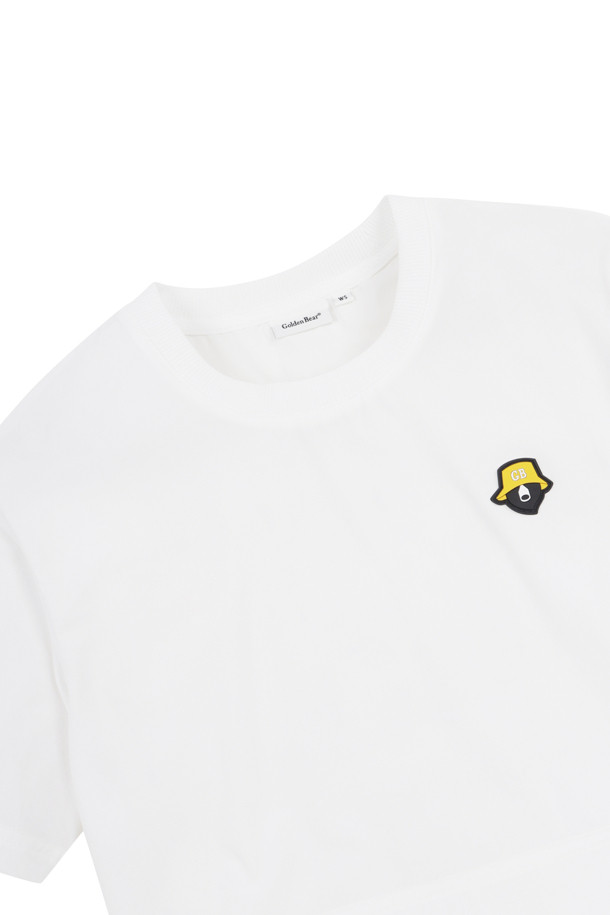 Golden Bear - 반소매 티셔츠 - (WOMEN) Basic Woven Pocket T-shirt					 					 					