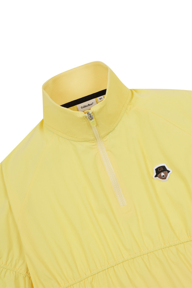 Golden Bear - 반소매 티셔츠 - (WOMEN) Shirred Half-Zip T-Shirt