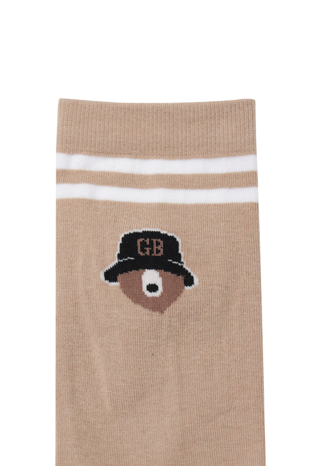 Golden Bear - 양말 - Color Stripe Bucket Bear Socks