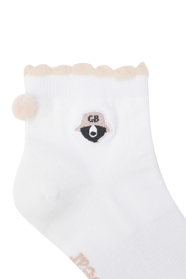 Golden Bear - 양말 - (WOMEN) Shirring Pompom Socks