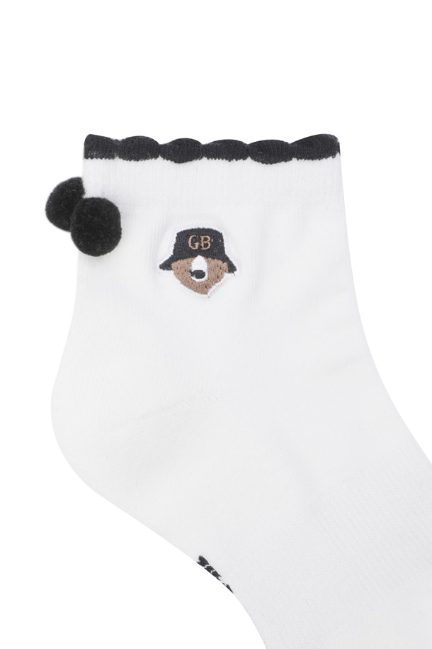 Golden Bear - 양말 - (WOMEN) Shirring Pompom Socks