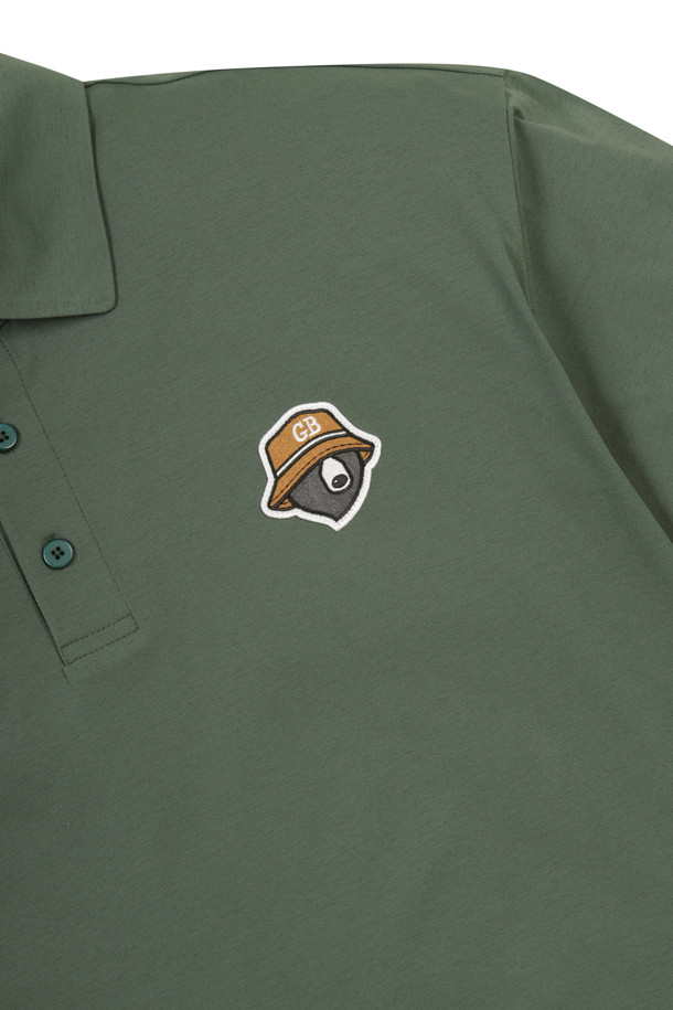 Golden Bear - 반팔티셔츠 - (UNI) Button Down Solid Collar T-shirt