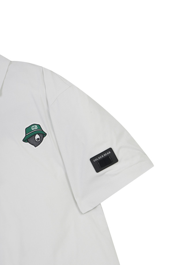 Golden Bear - 반팔티셔츠 - (UNI) Button Down Solid Collar T-shirt