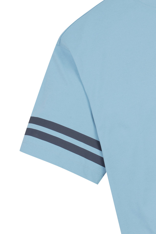 Golden Bear - 반팔티셔츠 - (UNI) Contrast Line Printed Crewneck T-shirt