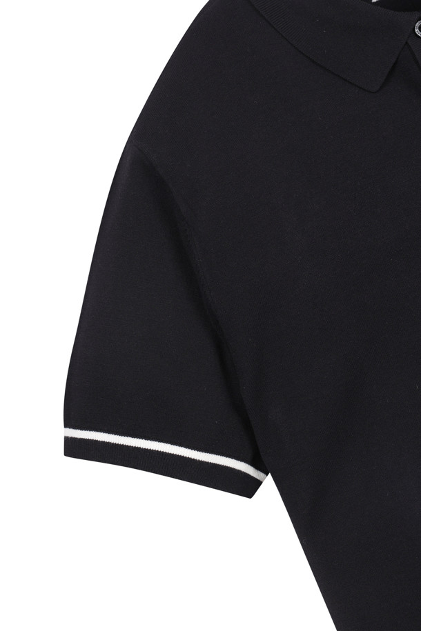 Golden Bear - 스웨터 - Contrast Color Lined Sweater