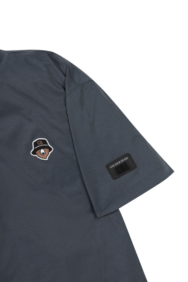 Golden Bear - 반팔티셔츠 - (UNI) Contrast Line Printed Crewneck T-shirt