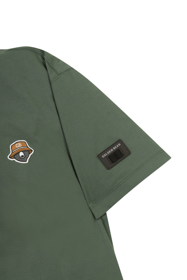 Golden Bear - 반팔티셔츠 - (UNI) Contrast Line Printed Crewneck T-shirt