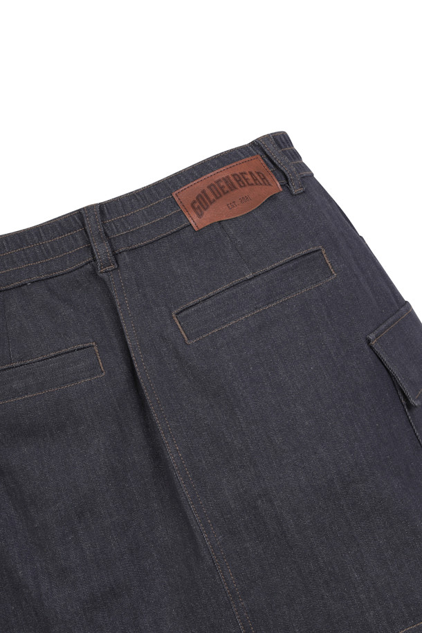 Golden Bear - 미니스커트 - (WOMEN) Denim-like Skirt					 					 					