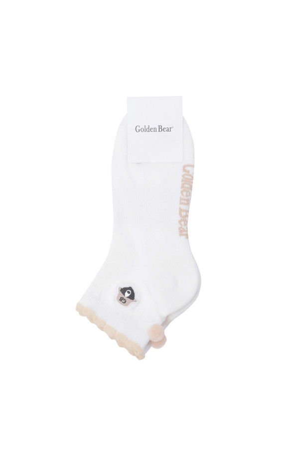 Golden Bear - 양말 - (WOMEN) Shirring Pompom Socks