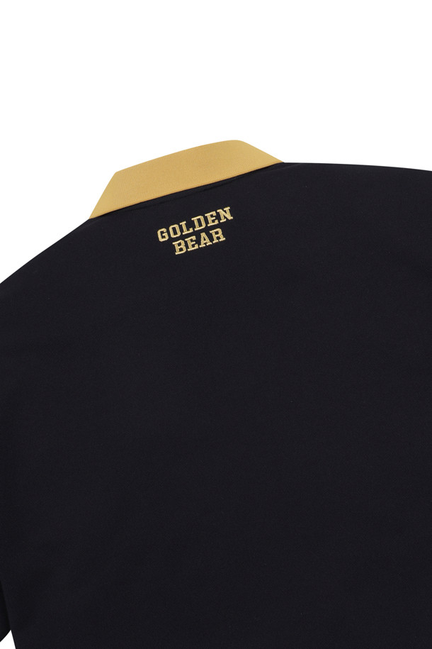 Golden Bear - 반팔티셔츠 - Contrast Color Lined Collar Shirt