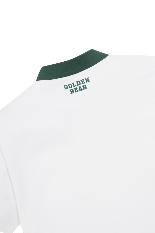 Golden Bear - 반팔티셔츠 - Contrast Color Lined Collar Shirt